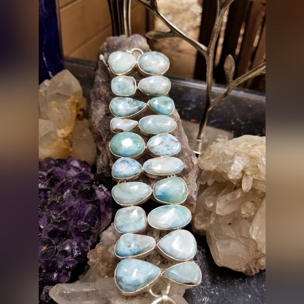 Beautiful Silverplated Larimar Bracelet